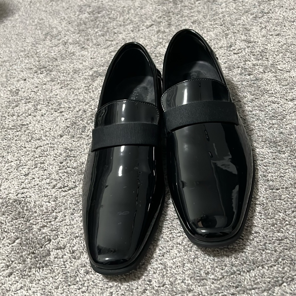 Calvin Klein black patent leather shoes
